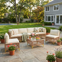 Axis 70.2" Boho Outdoor Sectional Set, 7-Piece