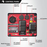 3800W/3500W Gas/Propane Dual Fuel Inverter Generator w/ CO Alert HB5040DC