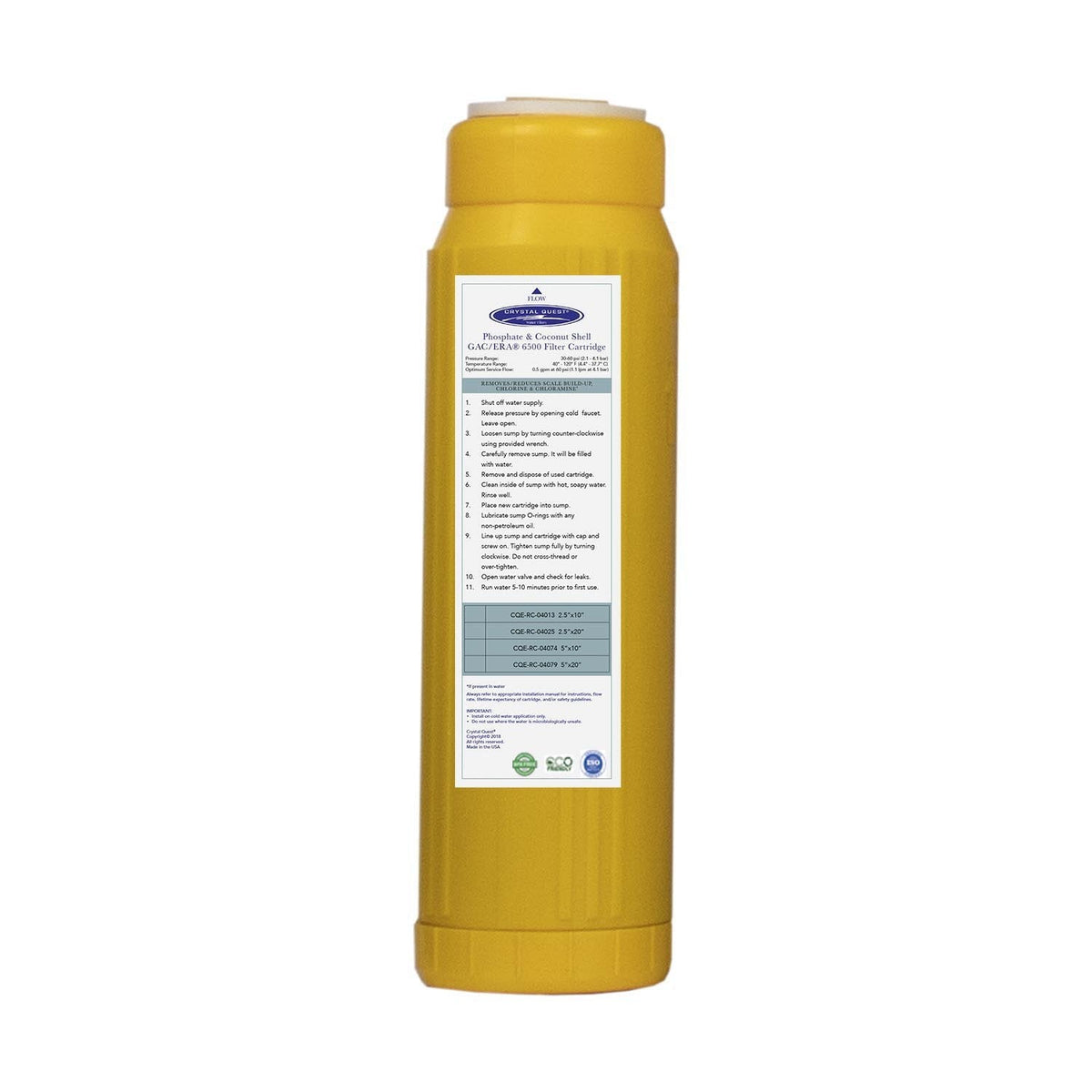 Phosphate & Coconut Shell GAC Filter Cartridge