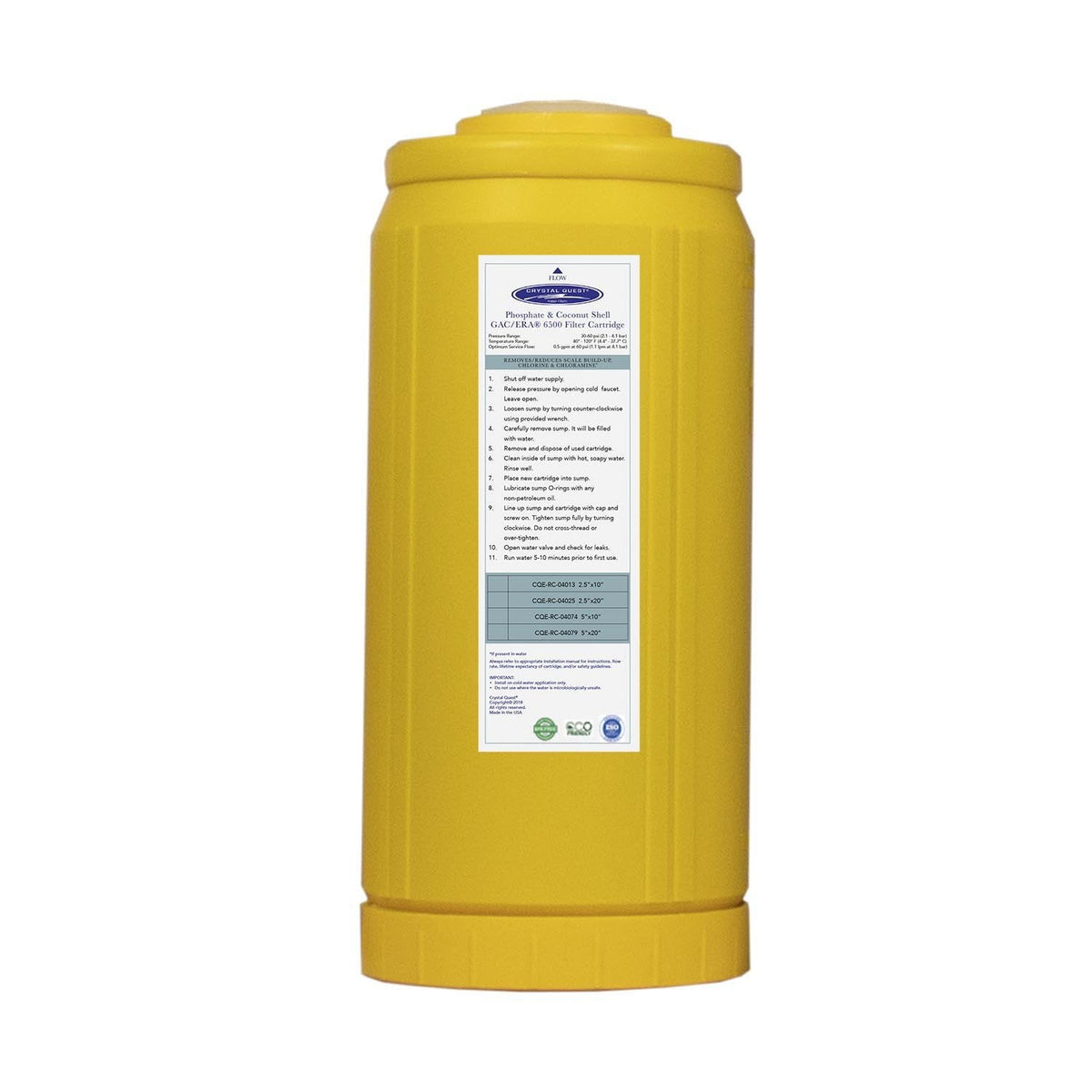 Phosphate & Coconut Shell GAC Filter Cartridge