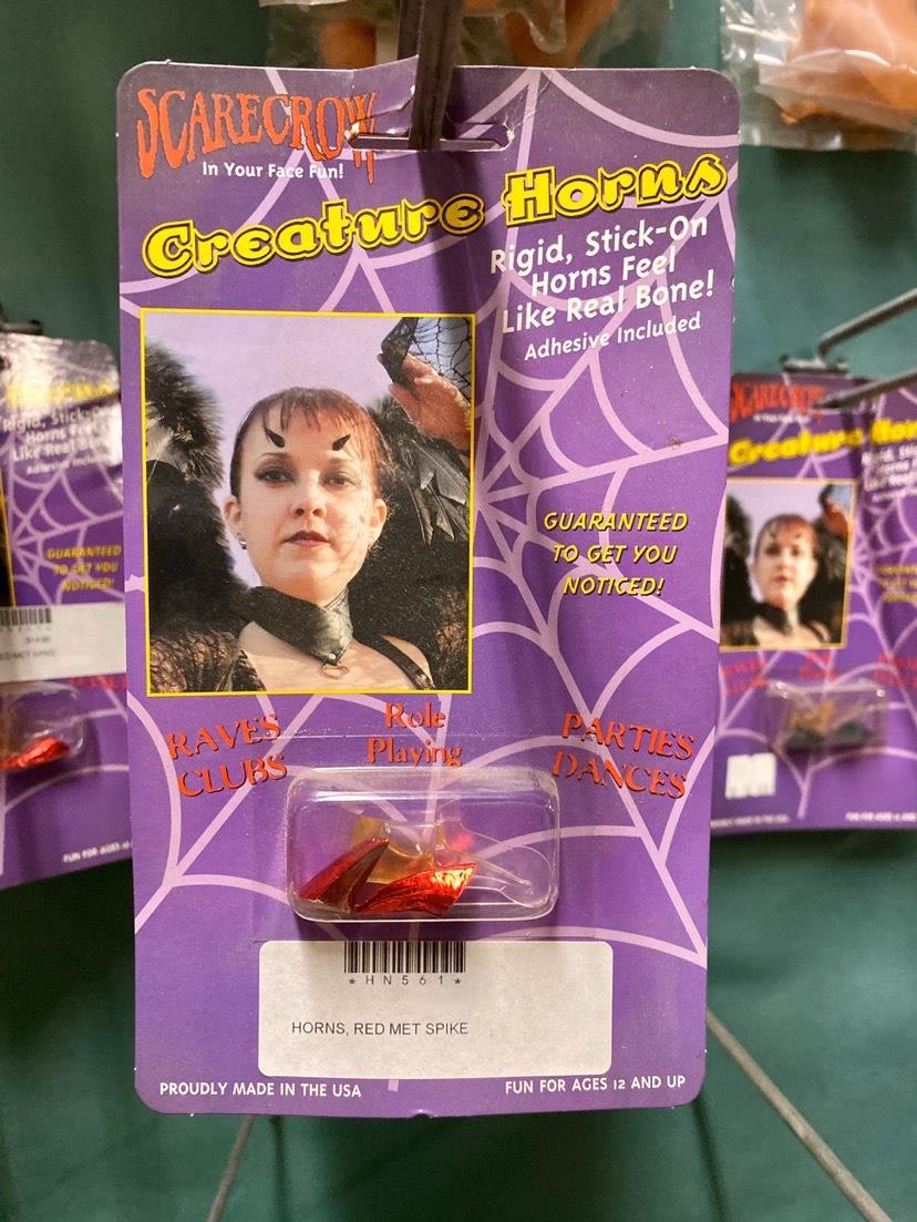 Creature Easy Stick On Red Horns