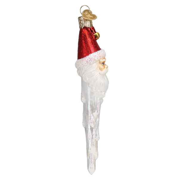 Jingle Bell Santa Icicle Ornament