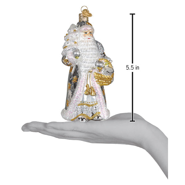 Sterling Santa Ornament