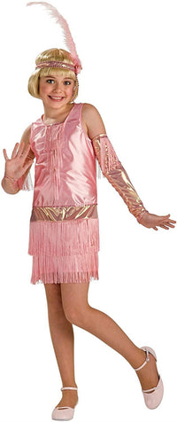 20's Retro Pink Fashion Flapper Costume Child Small 4-6