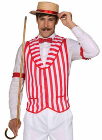 Barber Shop Quintet Red and White Striped Costume Vest X-Large