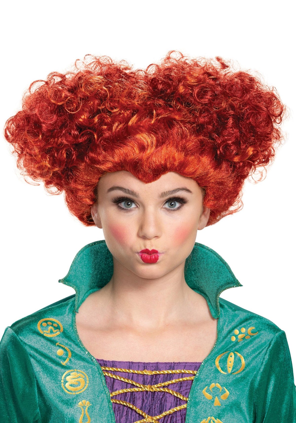 Disney Hocus Pocus Wini Deluxe Wig Costume Accessory Red Adult Size