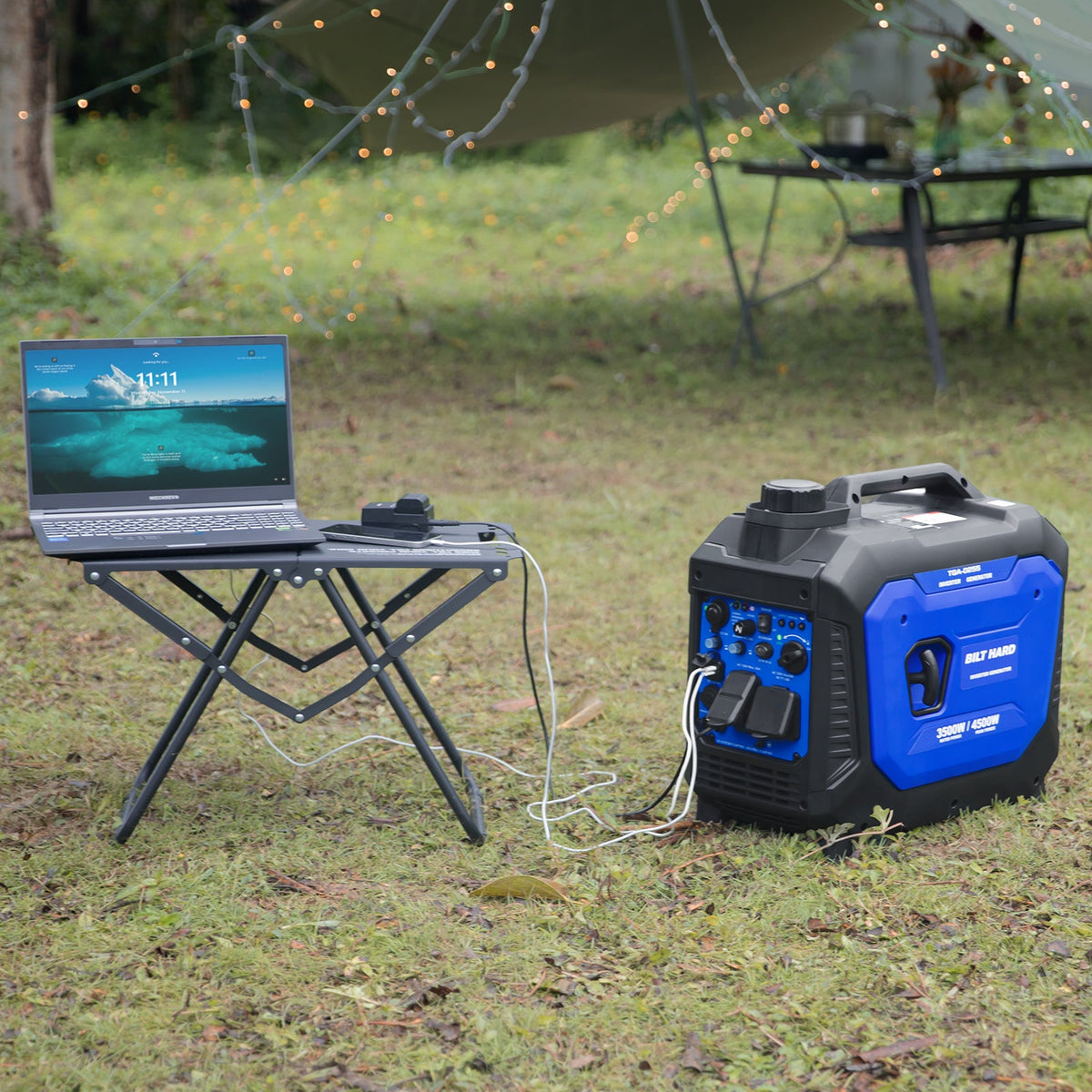 BILT HARD 4500W Dual Fuel Inverter Generator – Gas/Propane, Ducar® Engine, Quiet, CO Sensor, RV Ready, Portable Power for Home & Camping