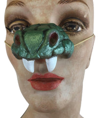 Cobra Snake Nose with Fangs Costume Accessory on an Elastic Band
