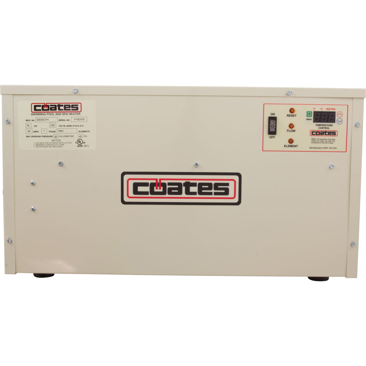 Heater, Coates, 30kW, 230v, Single Phase