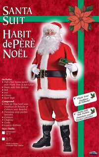 Flannel Santa Claus Suit Costume Plus Size 50-54