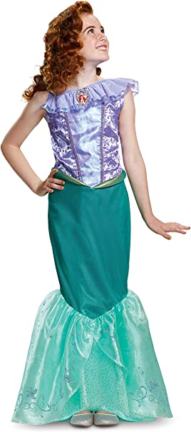Ariel Dress Disney Princess Deluxe Toddler Costume XS 3T-4T