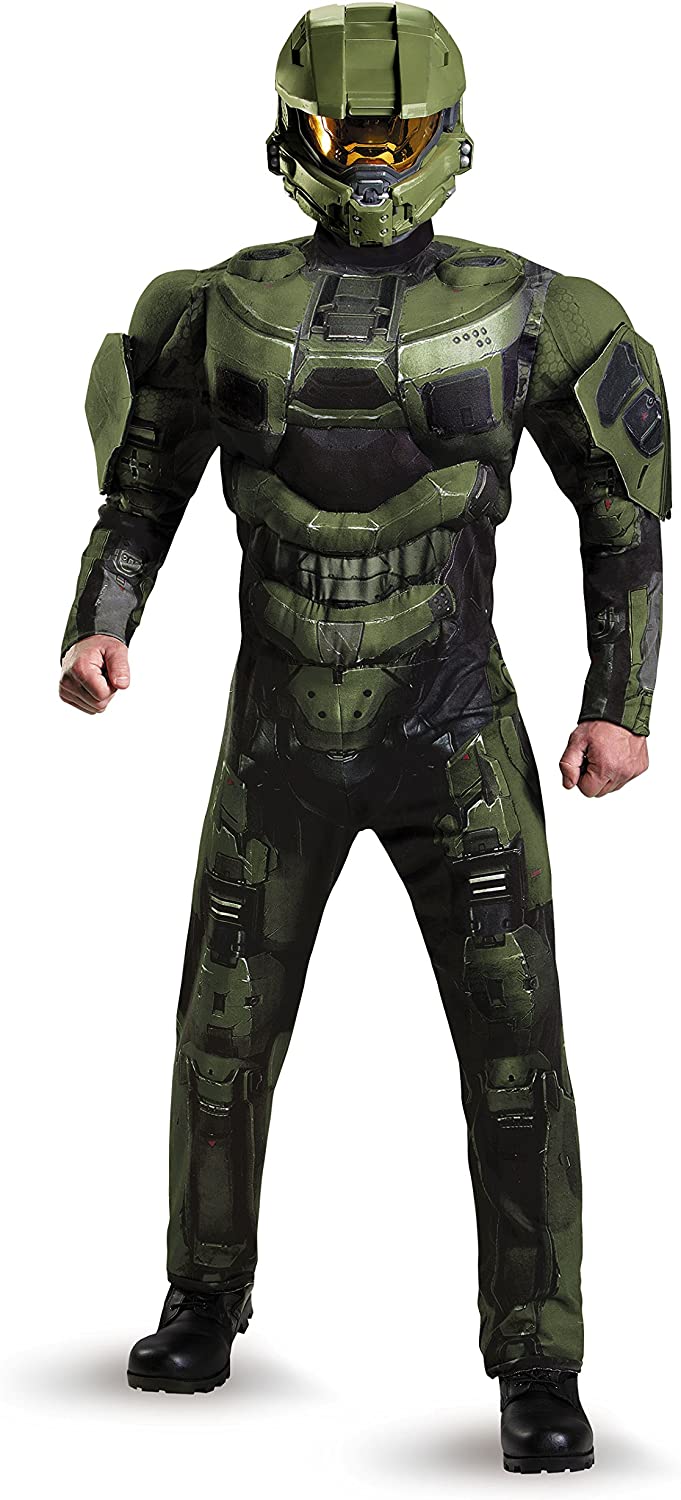 Halo Master Chief Jumpsuit Deluxe Adult Costume XX-Large 50-52