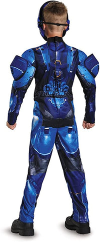 Halo Blue Spartan Muscle Child Costume Small 4-6
