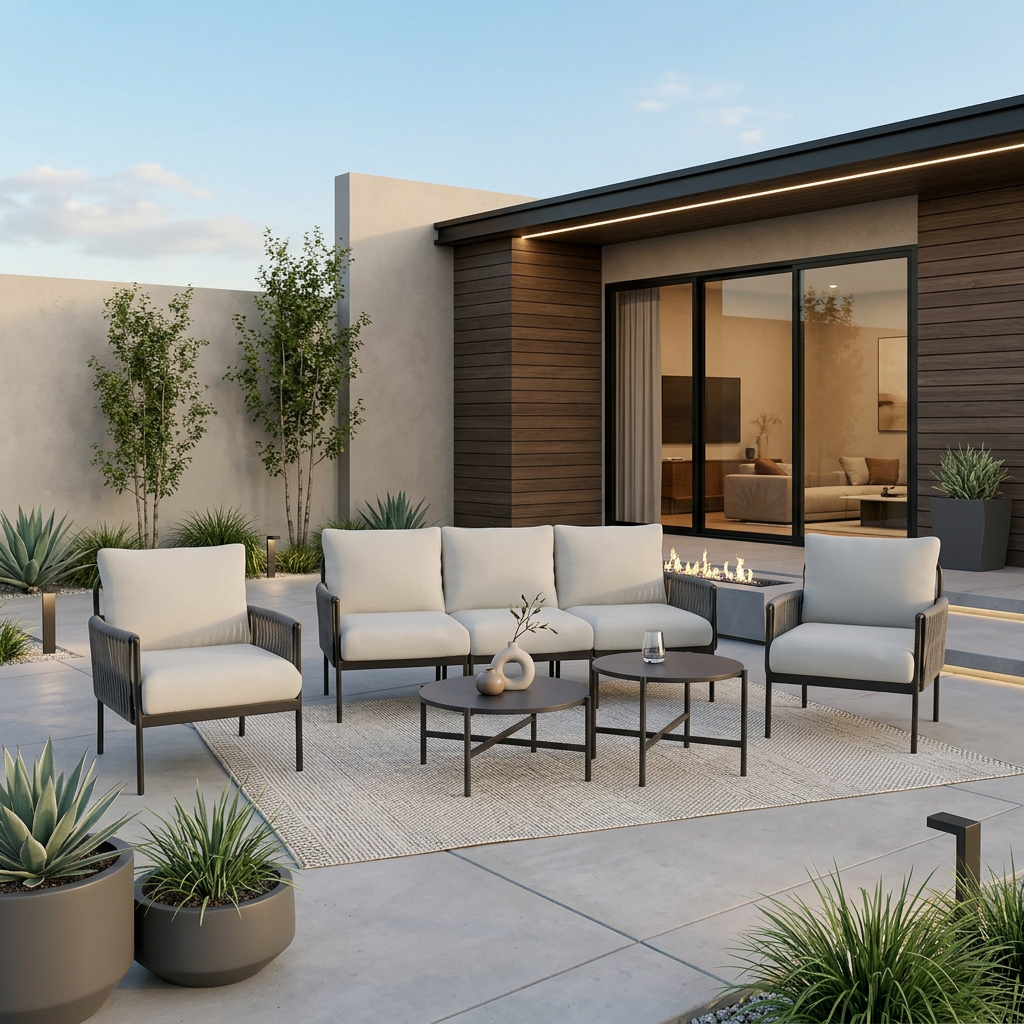 Axis Woven Rope Outdoor Sectional Set, 7-Piece