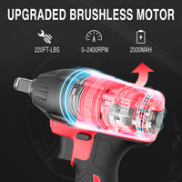20V Brushless Cordless Impact Wrench Kit w/ Battery & Charger PS76142B