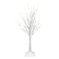3' Lit Winter White Birch Tree