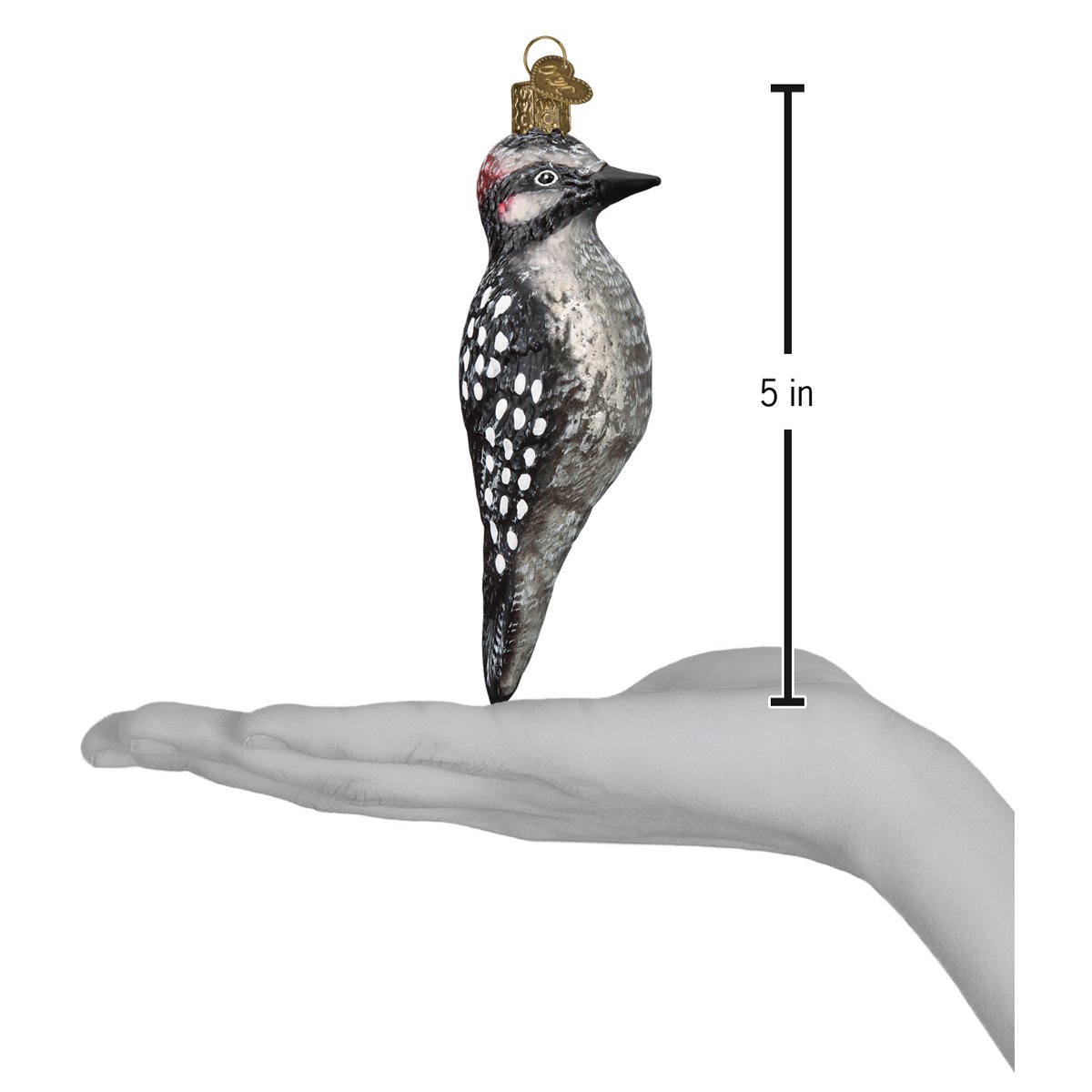Vintage Hairy Woodpecker Ornament