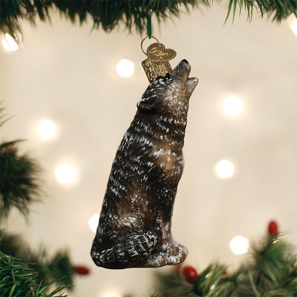 Vintage Howling Wolf Ornament