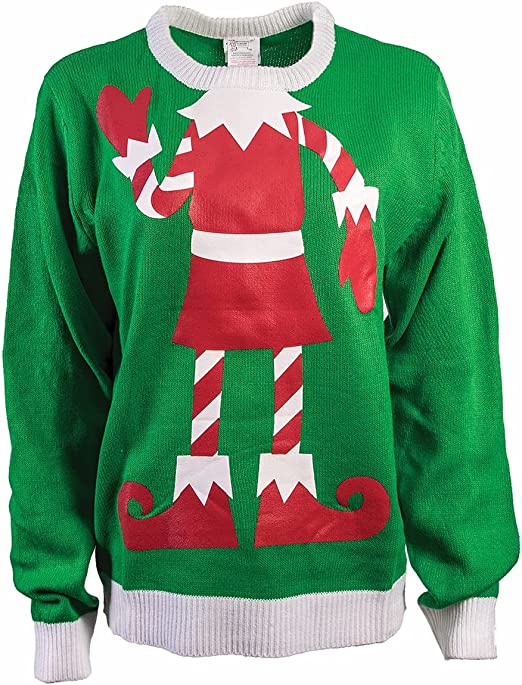Elf Ugly Christmas Sweater Holiday Festive Small