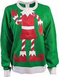 Elf Ugly Christmas Sweater Holiday Festive Small