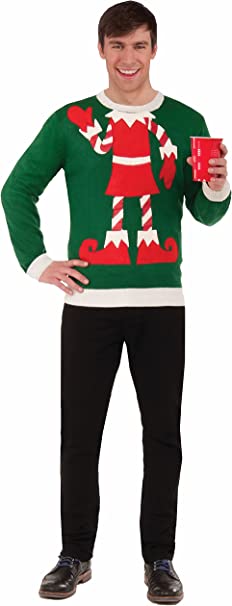 Elf Ugly Christmas Sweater Holiday Festive XX-Large