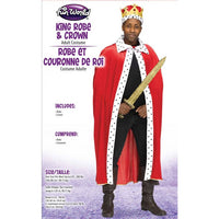 Full Length Deluxe Red King Cape Robe and Crown