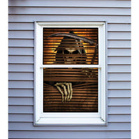 36" Window Cover Creeper Grim Reaper Decoration Halloween Prop