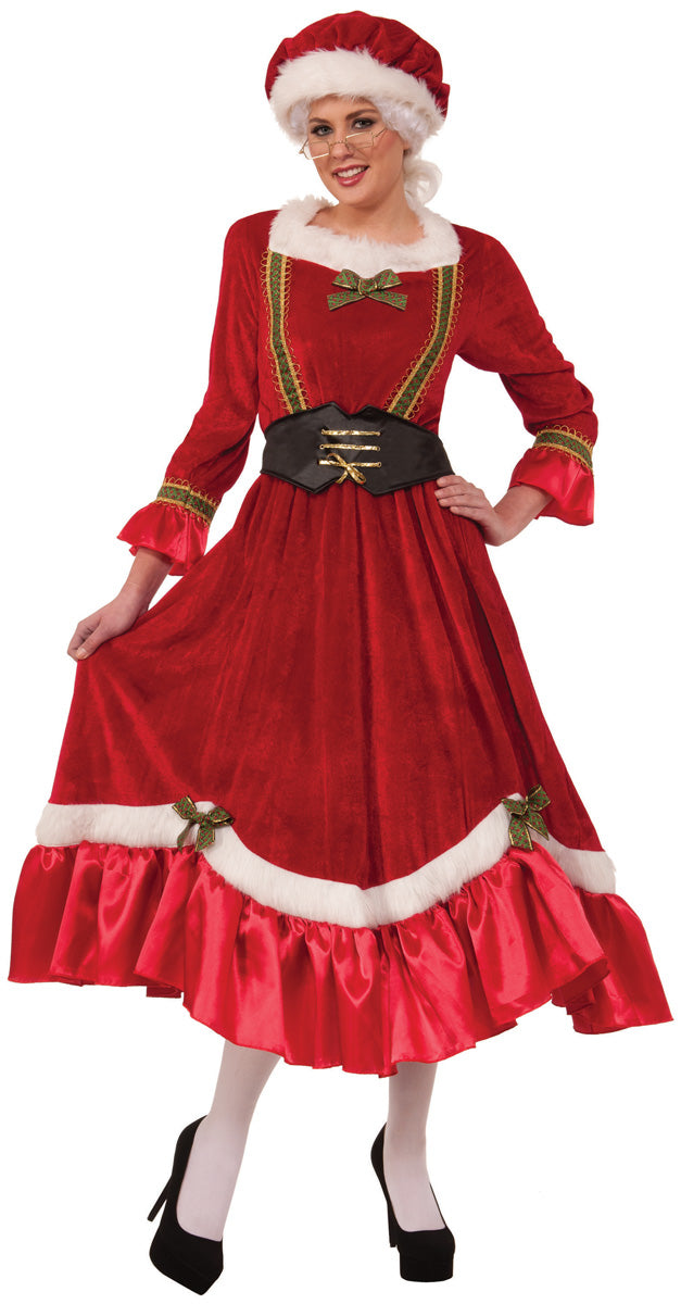 Mrs. Clause Christmas Santa Red Dress and Belt Adult Costume