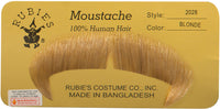 Blonde 100% Human Hair European Character Elegant Handlebar Mustache 2028
