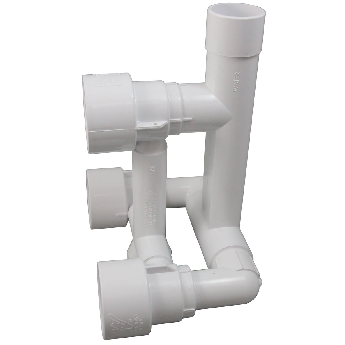 Waterway 210-3510G AquaShapes 9-inch 3-Jet Manifold Kit, manifold side view