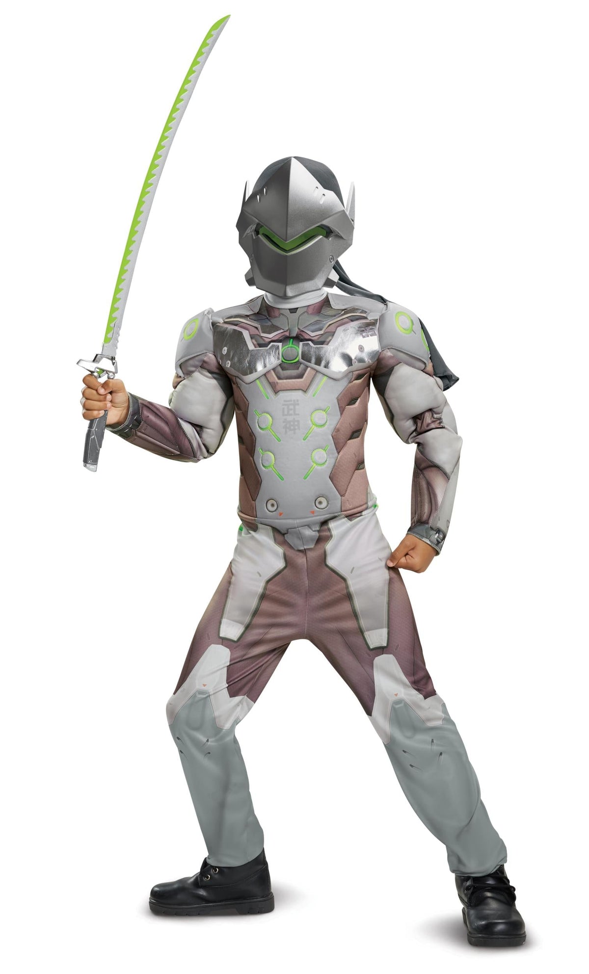 Genji Overwatch Ninja Muscle Child Costume X-Large 14-16