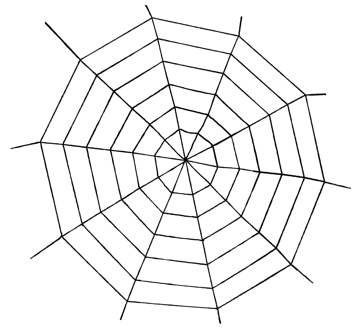 5' Black Window Rope Spiderweb