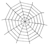 5' Black Window Rope Spiderweb