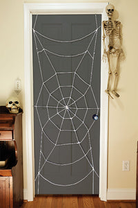 7 Foot Black Spiderweb Door Rope Halloween Decoration