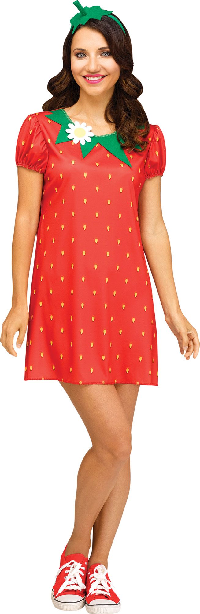 Strawberry Flirty Fruit Dress Adult Costume