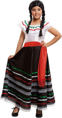 Mexicana Senorita Spanish Girl Child Costume 5-6