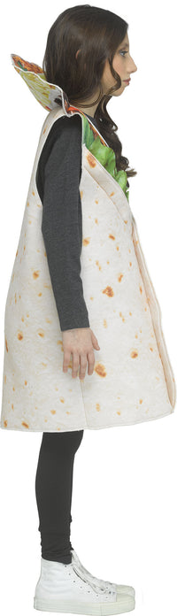 Festive Screen Print Burrito Child Mexican Food Costume