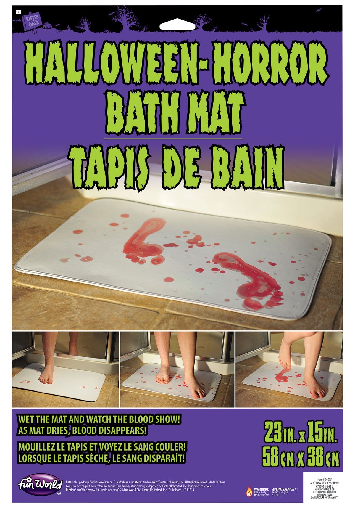 Bloody Bathroom Floor Mat Decoration