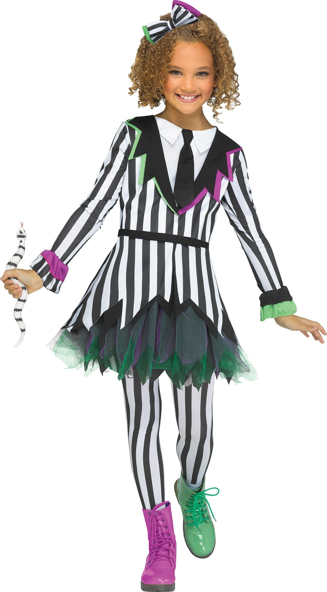 Giddy Ghostie Beetlejuice Horror Dress Child Costume X-Large 12-14