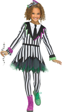 Giddy Ghostie Beetlejuice Horror Dress Child Costume Large 12-14
