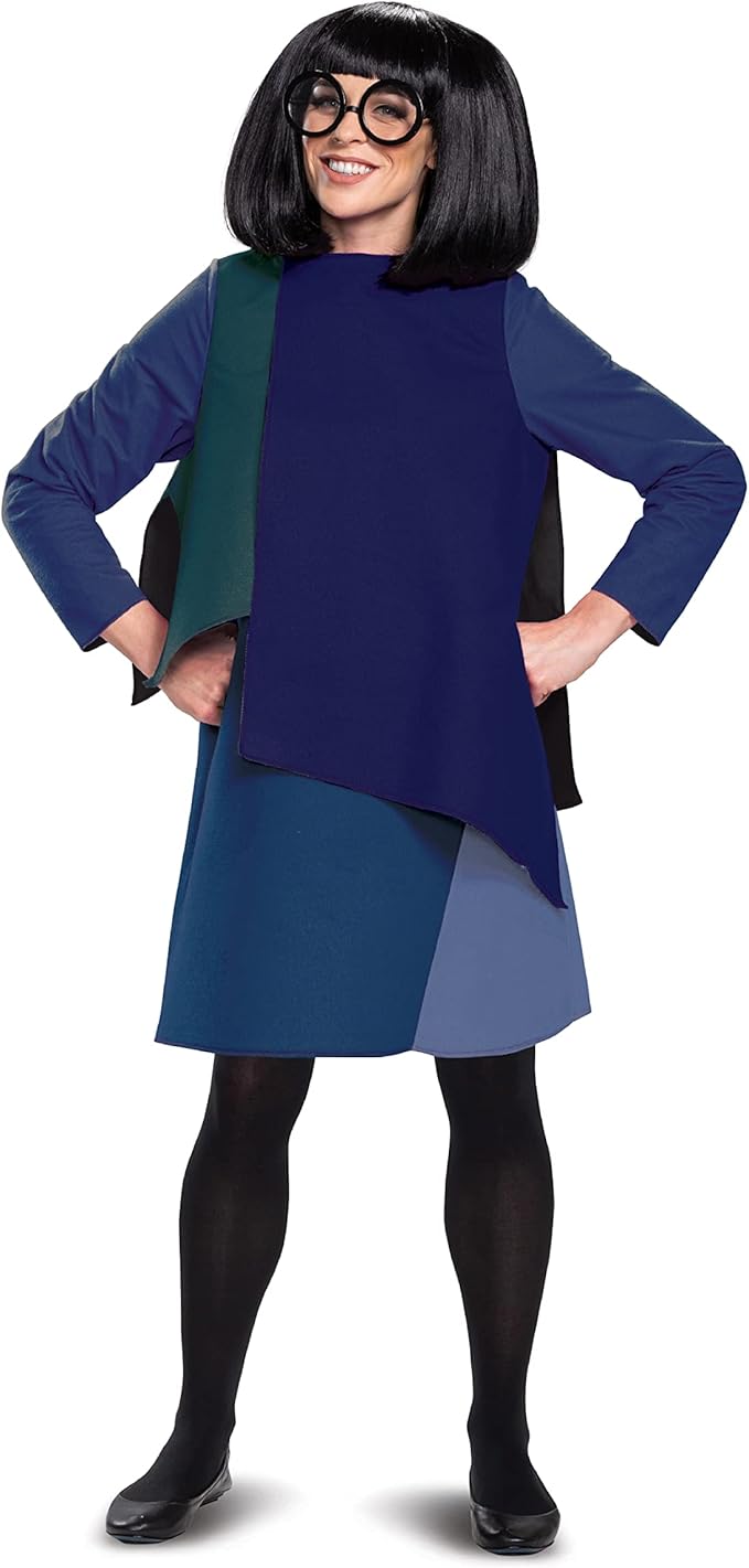 Edna Incredibles Deluxe Costume Dress for Women Medium 8-10