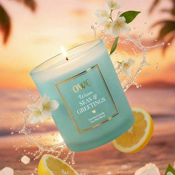 Warm Seas & Greetings Candle