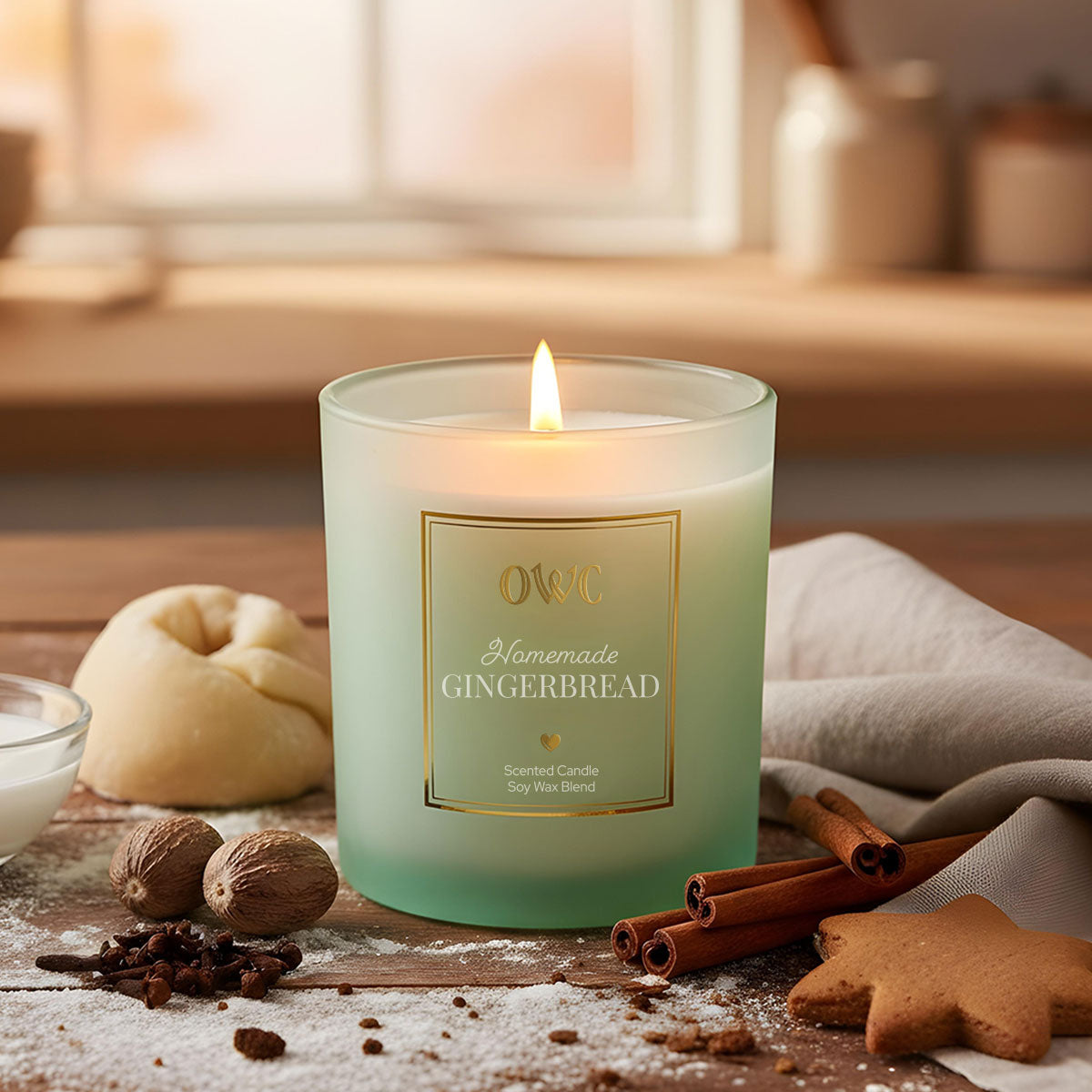 Homemade Gingerbread Candle