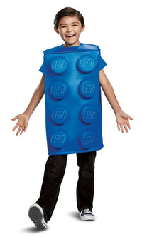 Blue Lego Brick Deluxe Child Costume Medium 7-8
