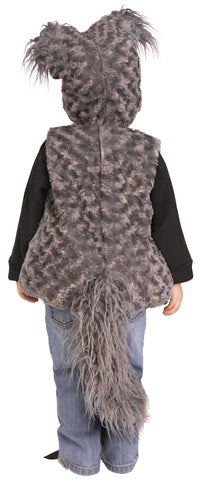 Cuddly Wolf Cub Tunic Child Costume Toddler Size Large 2T-4T