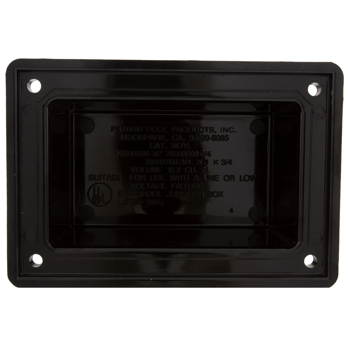 Pentair Black Lexan Junction Box Cover, view 3