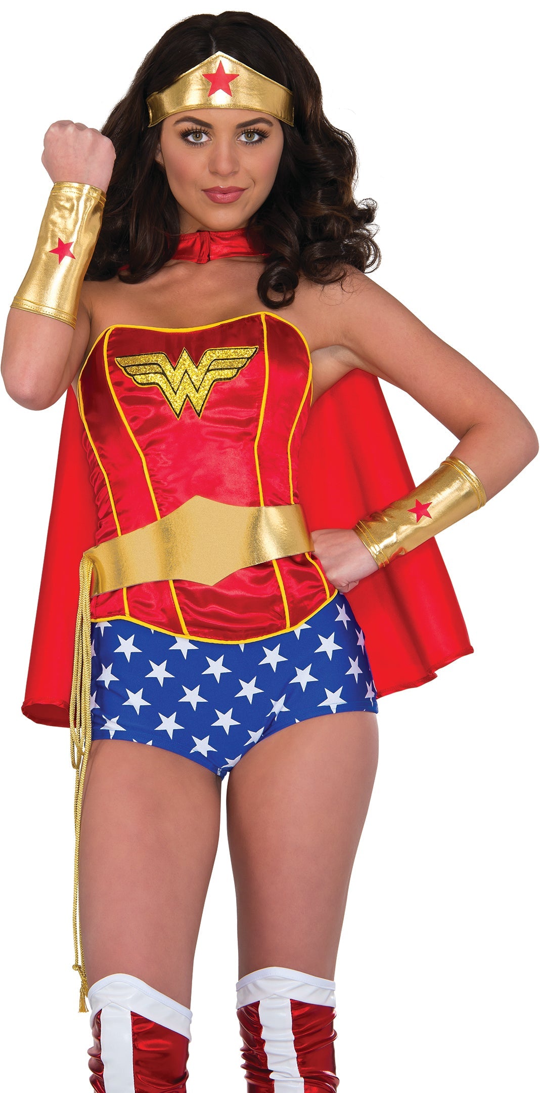 Rubie's Dc Superheroes Wonder Woman Kit Belt Tiara with Lasso Gauntlets