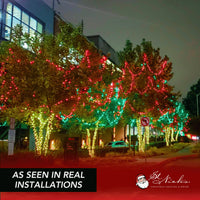 LED Mini Lights 5MM Red Twinkle Green Wire  6" Spacing