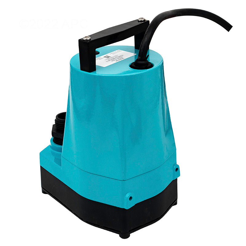 Little Giant 5-MSP Water Wizard Submersible Utility Pump, 1/6 HP, 1200 GPH, 18 ft Cord