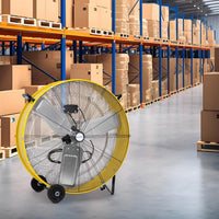 BILT HARD 30" 13000 CFM High Velocity Drum Fan: 2-Speed Heavy Duty Industrial Fan, UL Listed (Yellow)
